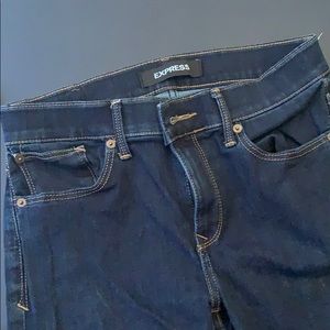 Express dark stain boot cut jean